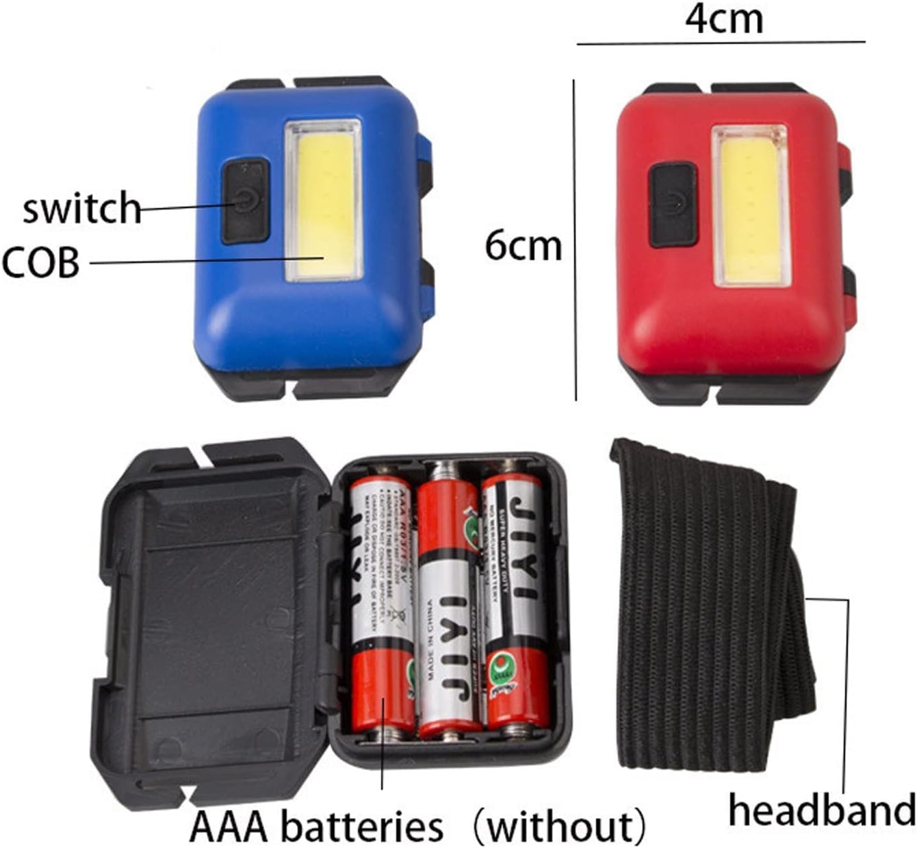 Akumulatorowa latarka czołowa LED, Latarka czołowa Mini reflektory Mocna latarka czołowa Outdoor Camping Nocne wędkowanie Reflektor czołowy