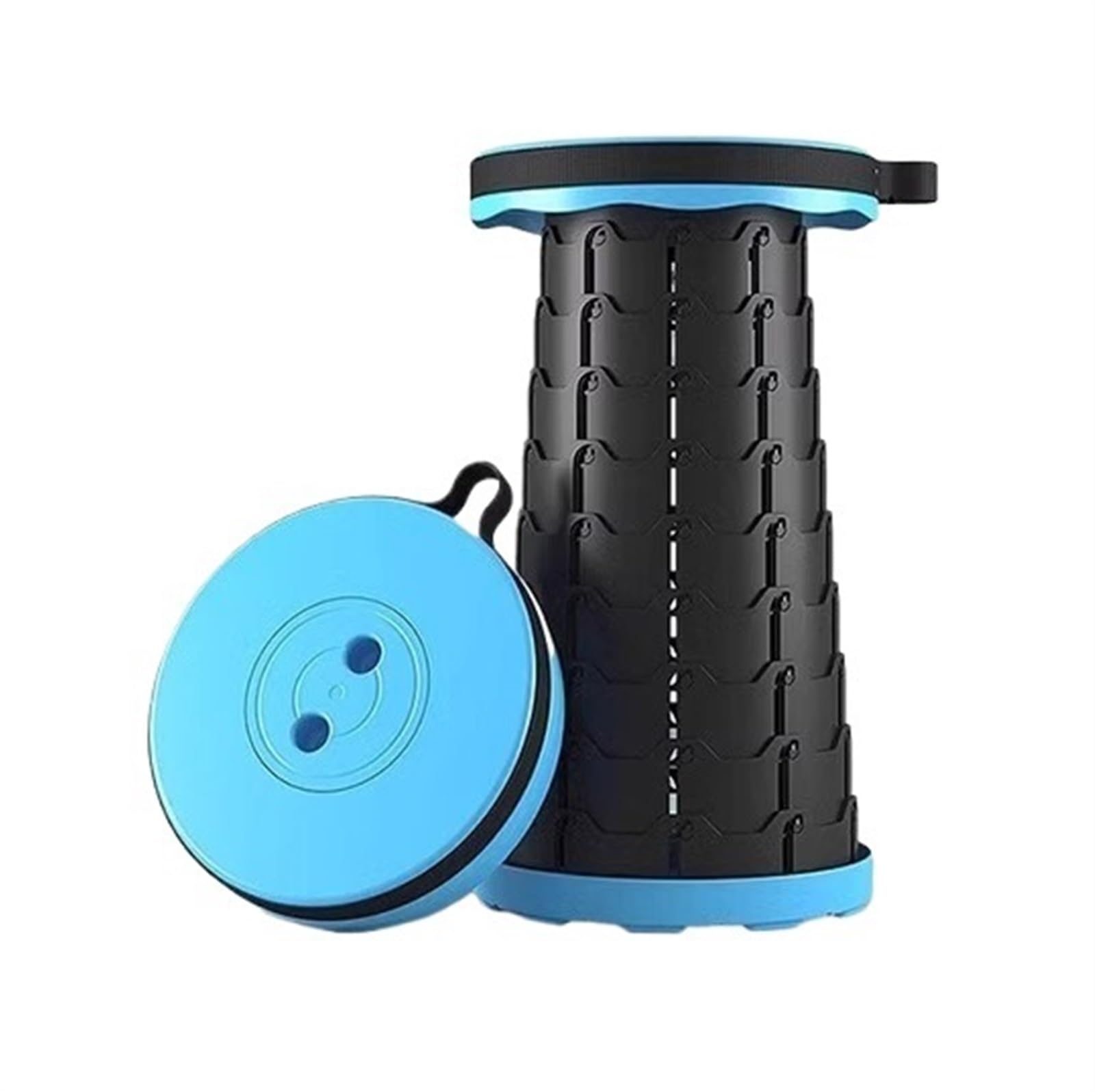 Sgabello Pieghevole, Sgabello da Campeggio Retrattile Portatile, Sgabello Pieghevole Leggero, Regolabile in Altezza, for Pesca all'aperto Escursionismo Giardinaggio Viaggi BBQ (Color : Blue)