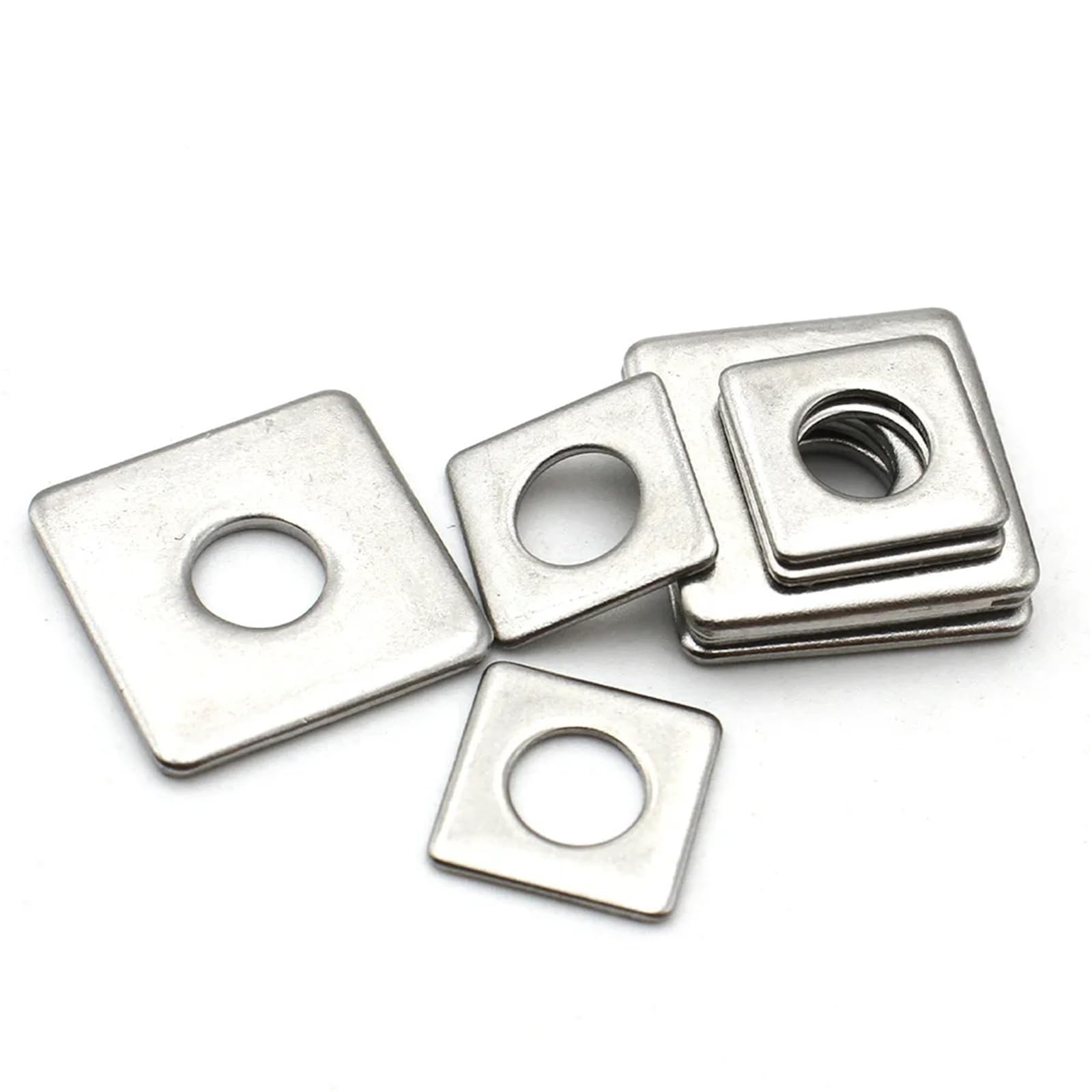 Arandelas de placa cuadrada de acero inoxidable, arandelas planas y cuadradas M3-M20 Acero inoxidable 304 Plata Paquete de 10(M8x25x2mm)