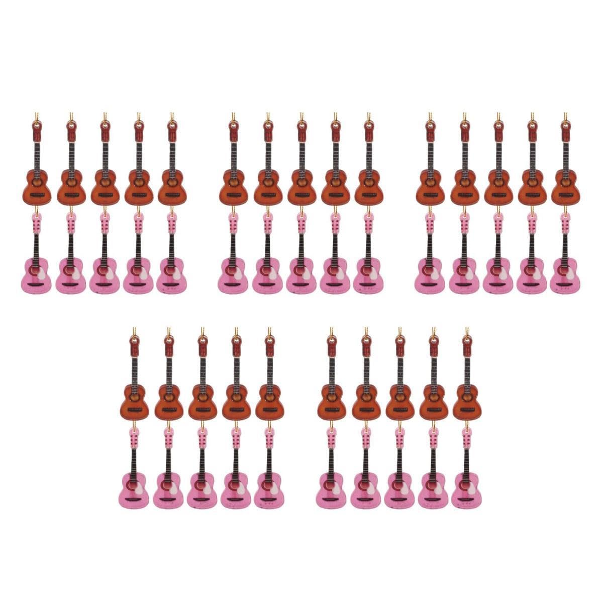 Toyvian 50 Pièces Décoration Miniature de Guitare de Noël en Acrylique, - Les Beatles, Paul McCartney, John Lennon, RIngo Starr, George Harrison Toyvian 50 Pièces Décoration Miniature de Guitare de Noël en Acrylique,