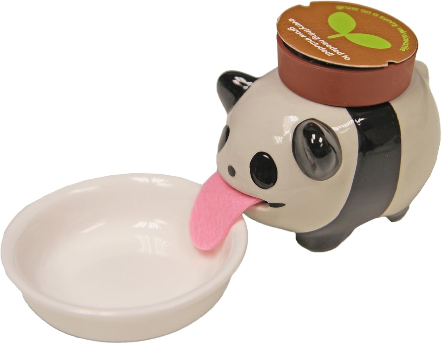 Just Contempo Fun & Easy Growing Self Watering Animal Planter – Home Decoration, Panda, 8x6x6 cm