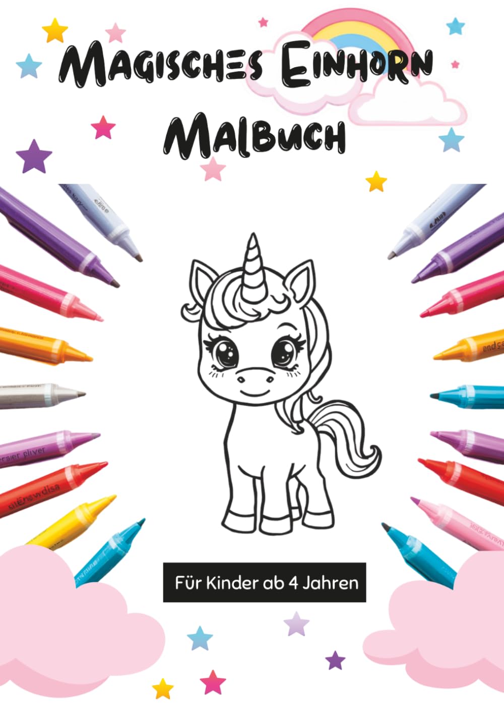 Magisches Einhorn Malbuch: für Kinder ab 4 Jahren