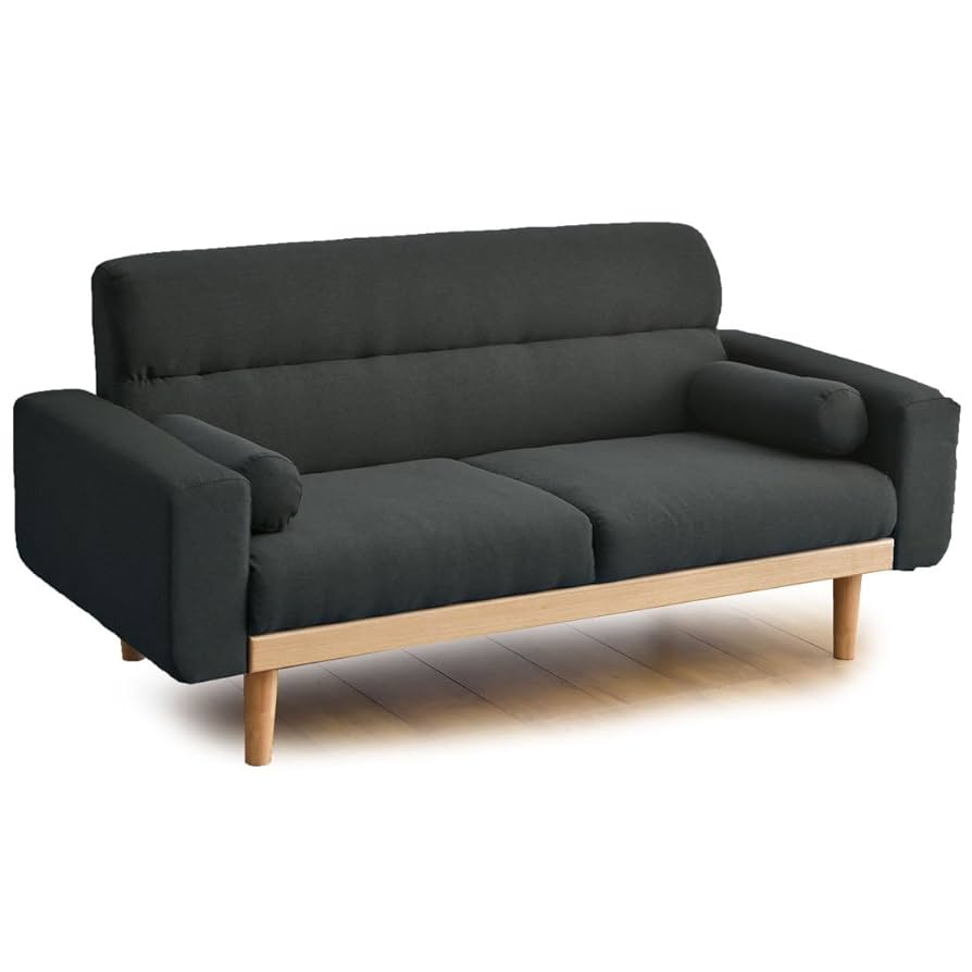 ポケットコイル＆ツイード仕様　2.5人掛けソファ　ダークグレー　新品アウトレット Amazon｜タンスのゲン ソファー 2人掛け コンセント付き