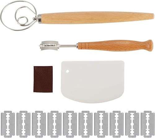 YellRin Herramienta de corte de pan cojo para masa, panaderos, herramienta de cuchillo de puntuación con 14 cuchillas (pan cojo)