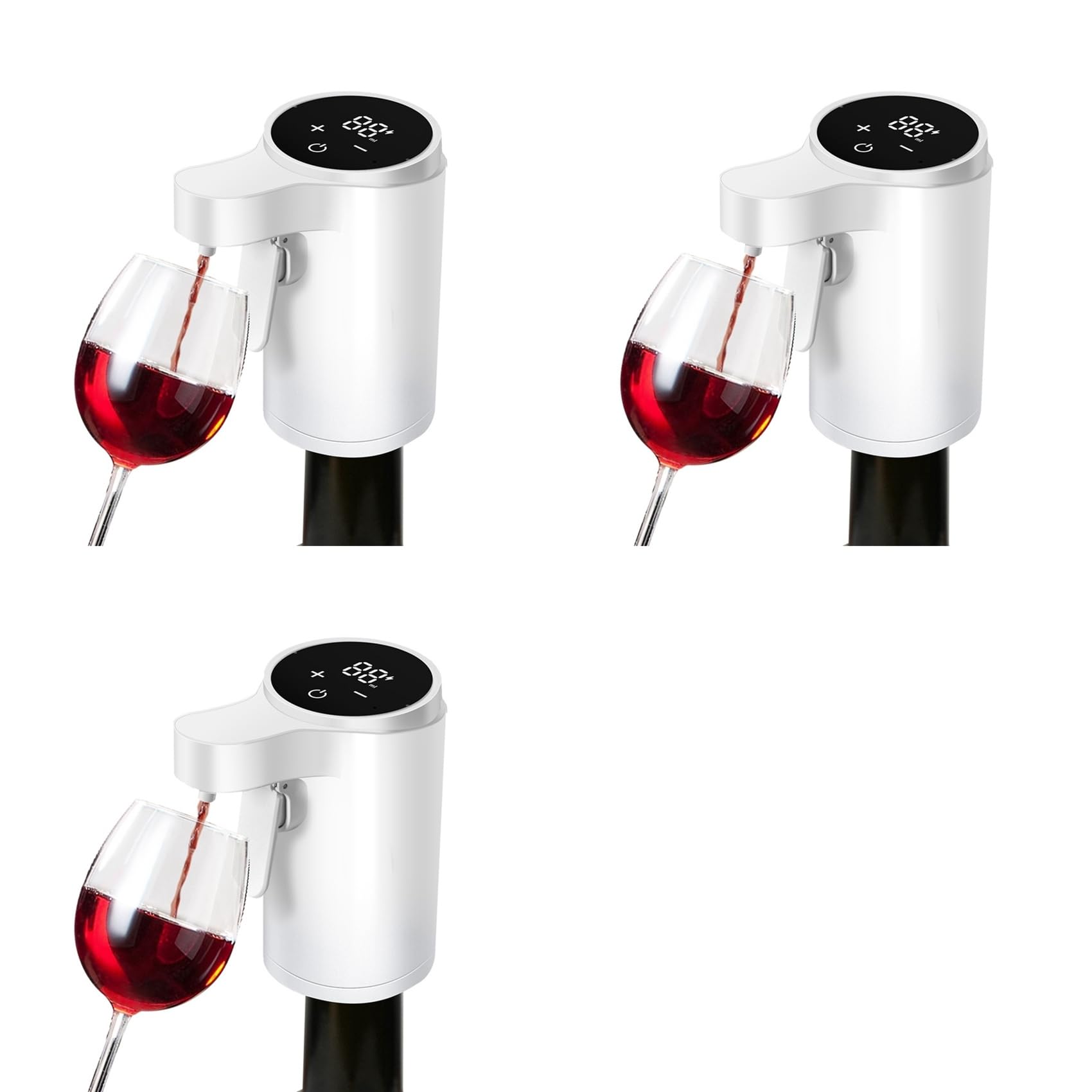 Hndhbfgrt 3X Electric Bottle Pump Dispenser Touchless Automatic Beverage Pourer for Whisky, USB Rechargeable B