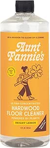 Aunt Fannie&#39;s Ultra Concentrated Hardwood Floor Cleaner, Vinegar-Free Plant Based Hardwood Floor Cleaner for Mopping, Bright Lemon Scent, 32 oz. (Pack of 1)