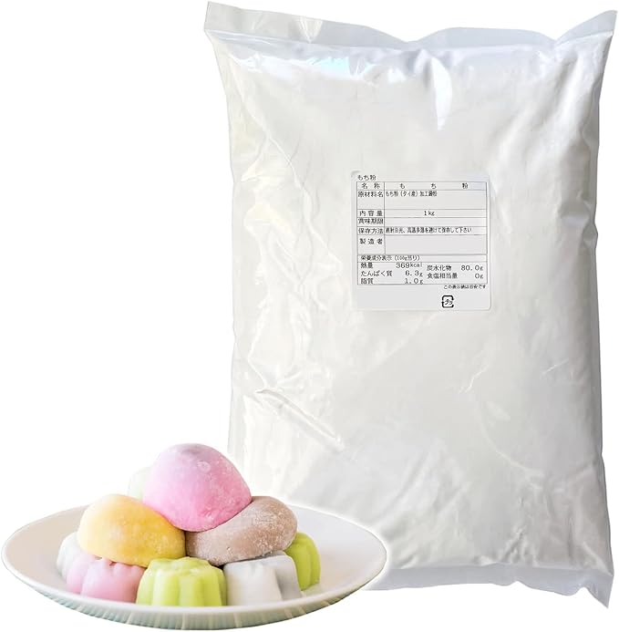 Amazon もち粉 1kg 加工澱粉 餅粉 業務用 大容量 おもち 餅 大福 おだんご 団子 ケーキ ドーナツ パンケーキ 洋菓子 和菓子 求肥 ぜんざい 白玉 あべかわ 安倍川 粉末 パウダー Disrapt もち粉 通販