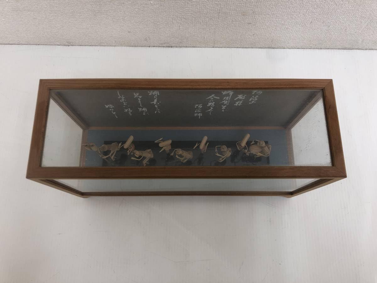 Amazon | 長期展示品竹細工 阿波踊り 竹人形 9人連 ガラスケース入り
