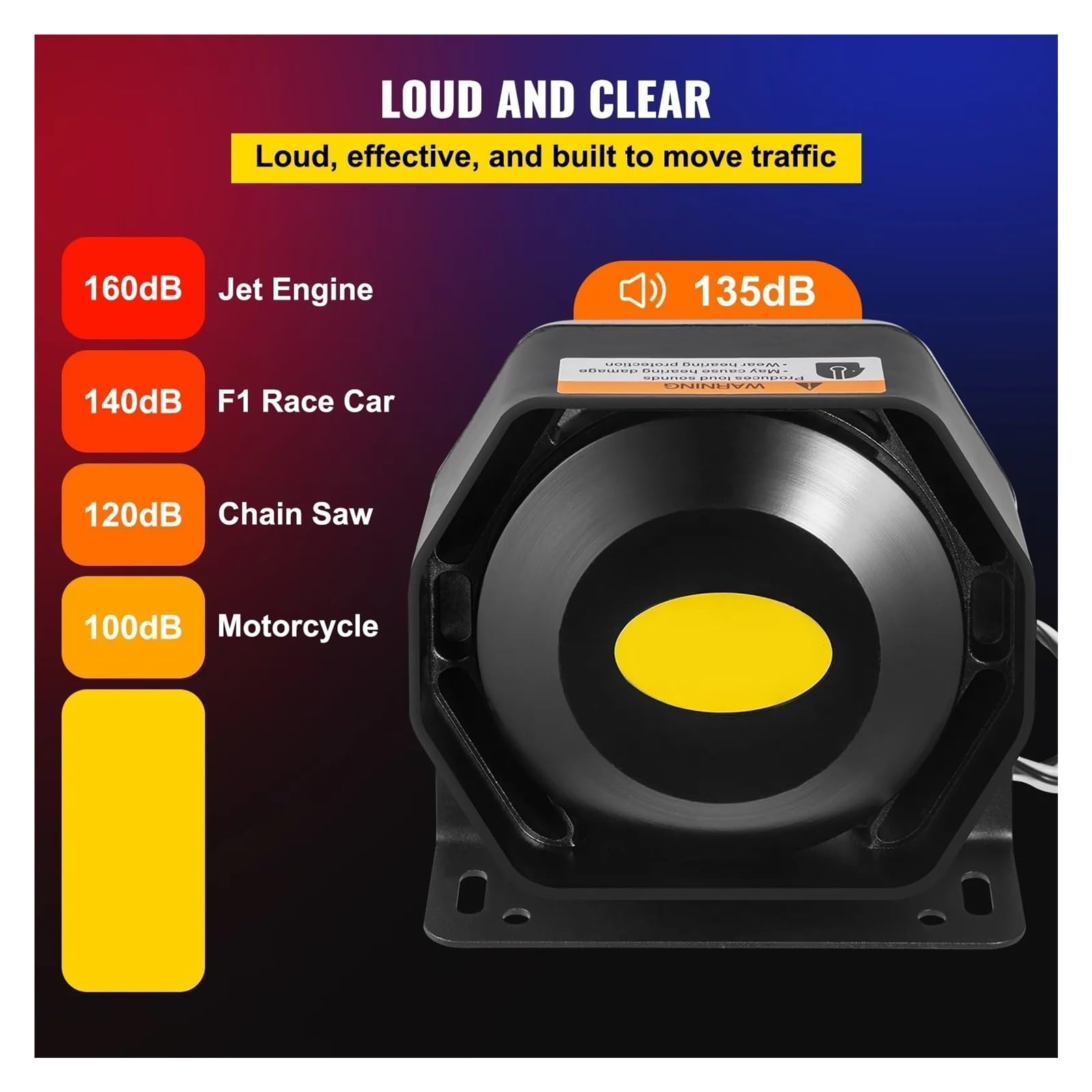 Autoalarmanlage Anti Diebstahl 200 W 12 V lauter Auto-Warnalarm, Polizei, Feuersirene, PA-Lautsprecher, MIC-System for alle spezifischen Fahrzeuge(Suit A)