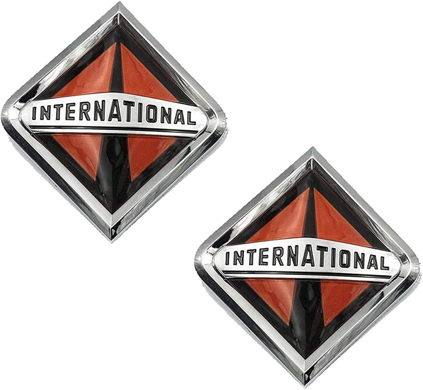 International Semi Truck Accessories Front Hood Grille Emblem Logo 3550901C2 Compatible with Prostar Durastar Lonestar Workstar Transtar for All Series - 2 Pieces Plus 2X Face Mask