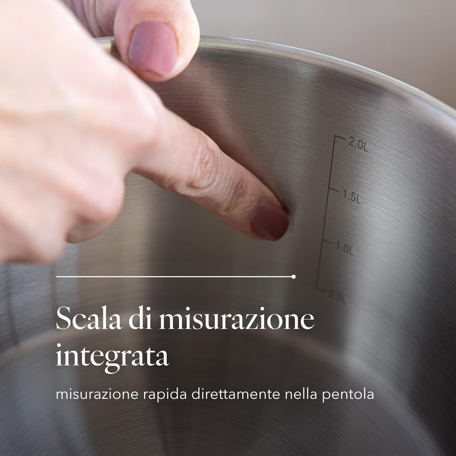 FLORINA Set Pentole POLPO I Set di Pentole 8 Pezzi I Acciaio Inox di Alta Qualità I Coperchio in Vetro e Misurino I Adatte alla Lavastoviglie I Ideali per Piano Cottura a Induzione, Gas, Elettrico