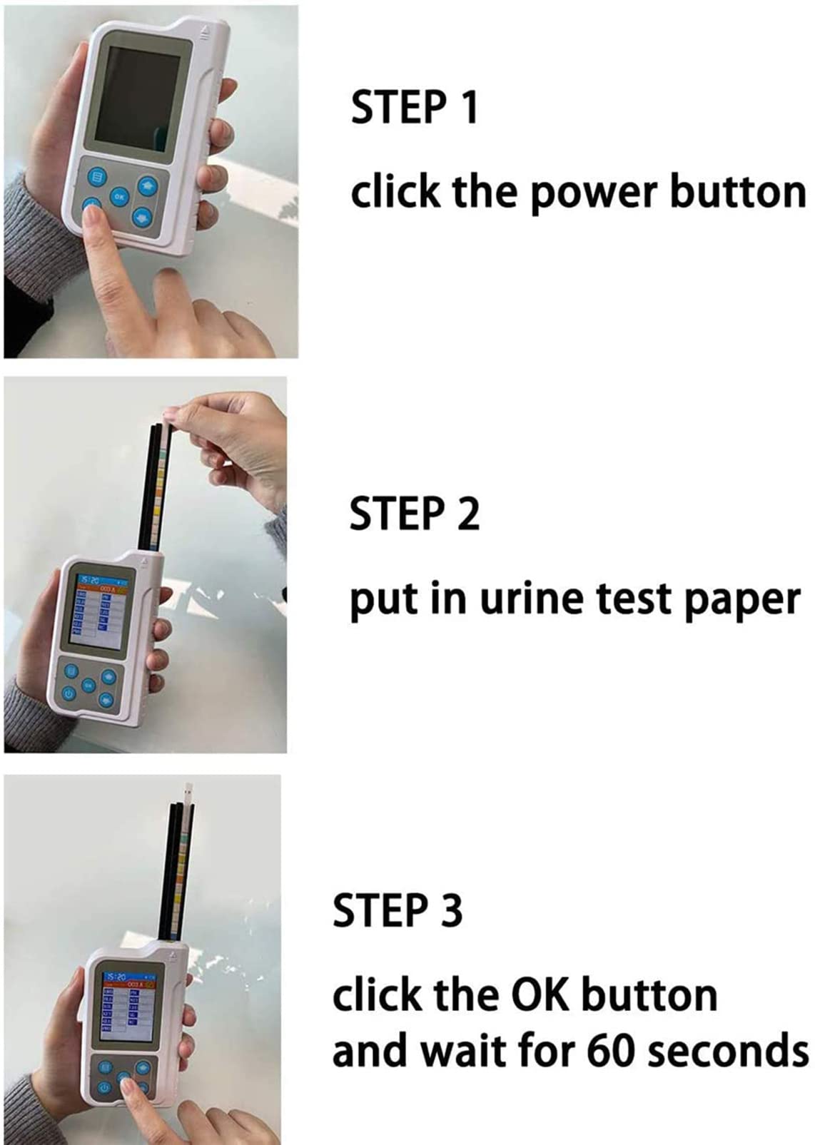 Analizador Digital de orina, 11 Instrumentos de análisis y Pruebas de orina de Rutina con Tiras reactivas de 100 PH para Pruebas