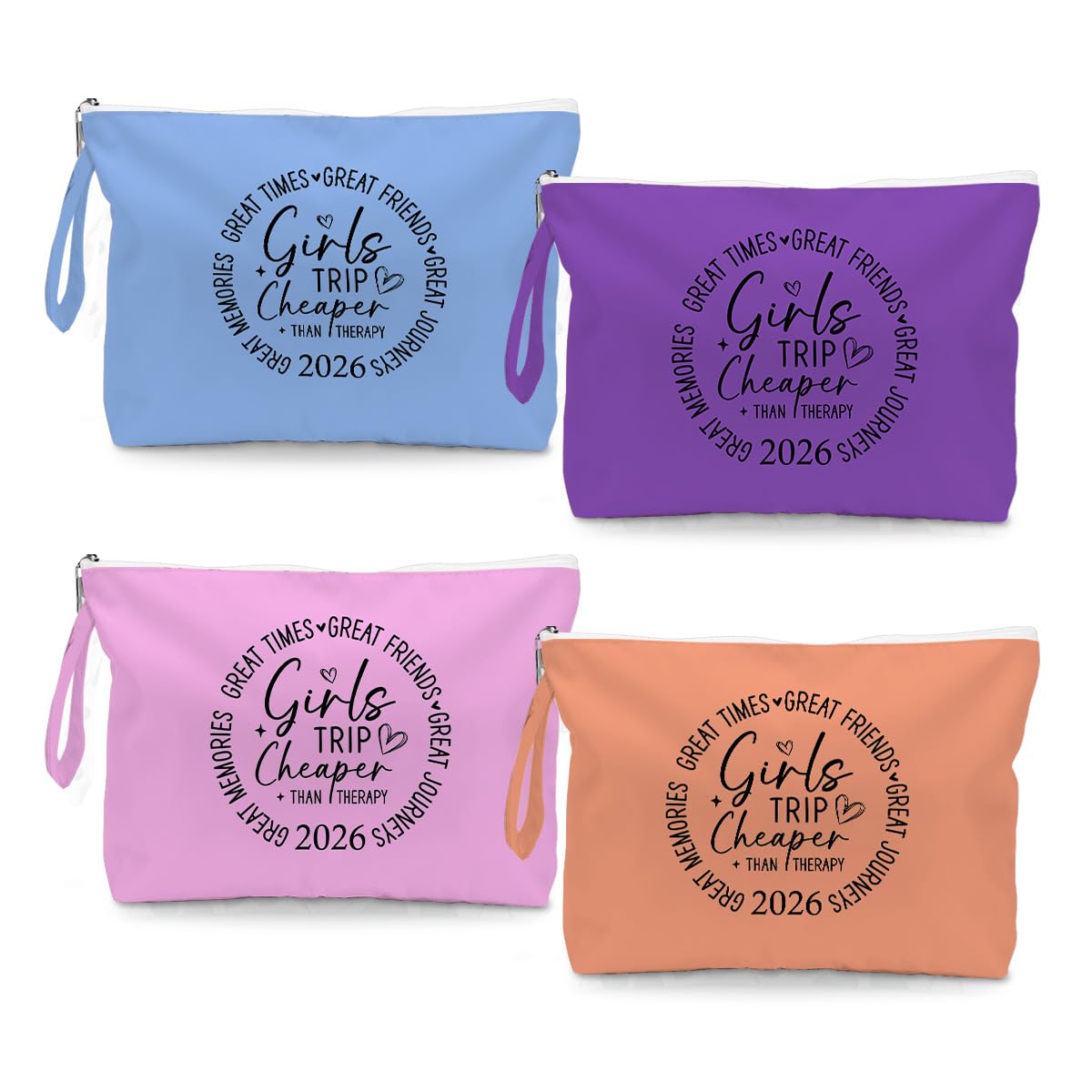 Fokongna 4PCS Girls Trip Gifts Wet Bag Wet Dry Bag Beach Bags Favors for Swimsuit Toiletry Bags Travel Essentials For Women, For Beach Travel Gym