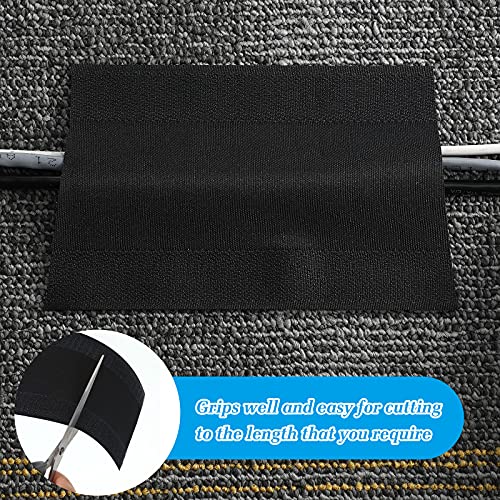 Image of WILLBOND Carpet Cord Cover Cable Protector Floor Cover Cable Protector Management Only for Commercial Office Carpet(29.53 ft,Black)