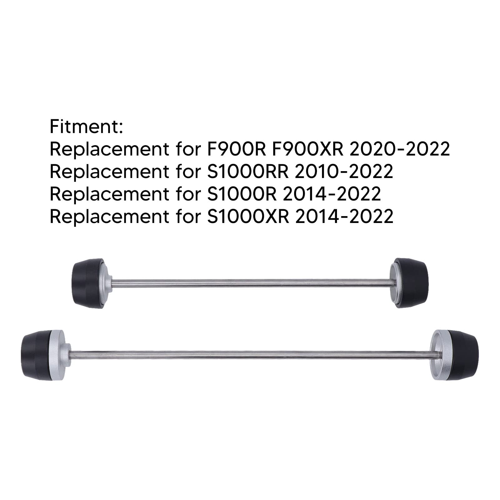 2 Pièces De Protection Contre les Collisions De Roue De Curseur D'essieu Avant Arrière En Acier Inoxydable 304 De Remplacement Pour F900R F900XR S1000RR S1000XR 2010‑2022