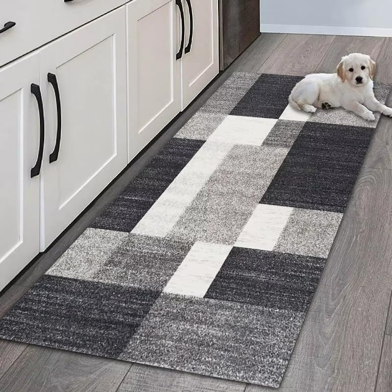 Tapis de salon moderne 40 x 120 cm avec revêtement antidérapant pour couloir et cuisine