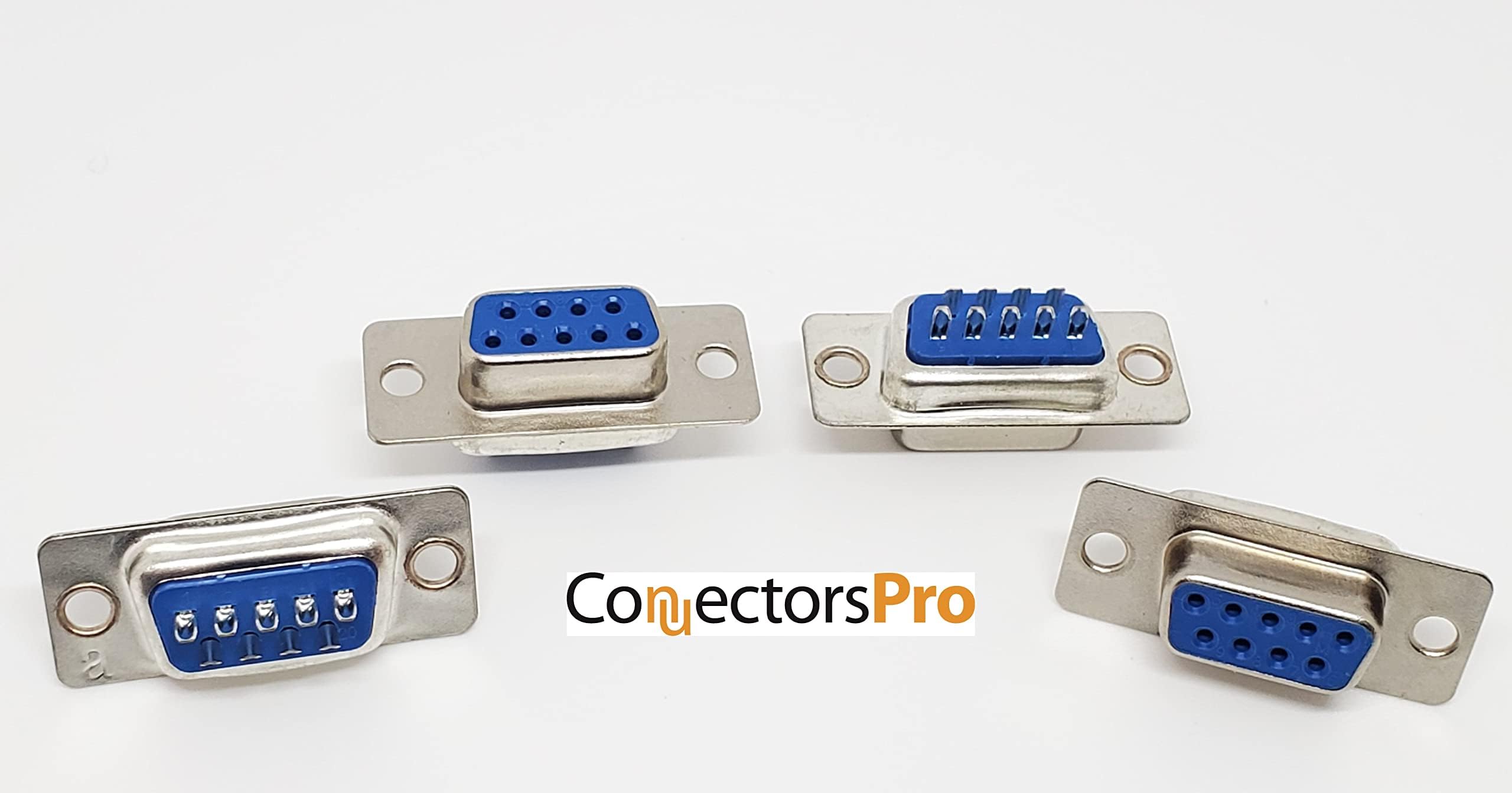 Pc Accessories - Connectors Pro 10 Sets Solder Cup DB9 Female + Plastic Hoods 9 Pins D-Sub Connector & Hood Set 20-Pack (10 DB9 Females + 10 Hoods)
