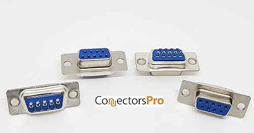 Miniatura 4 de PC AccesoriosConectores Pro 10juegos soldadura de taza DB9hembra  juego de campanas 9pines D-SUB conector de capó de plástico 20unidades