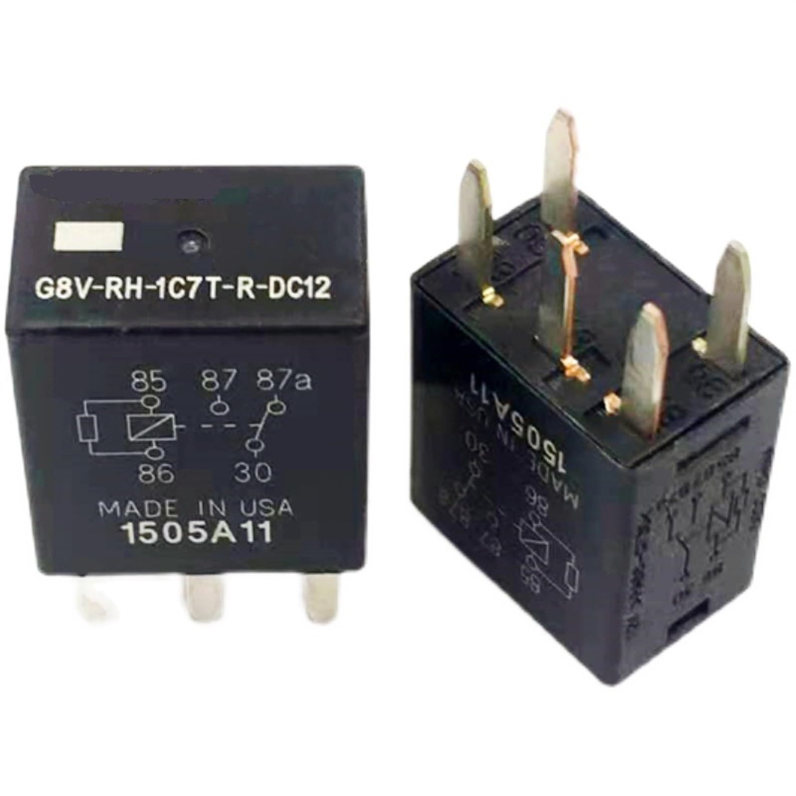 GJZIFGFWQ 5Pcs Relays G8V-RH-1C7T-R-DC12 5PIN 35A 12VDC for Automotive Car Motorboat