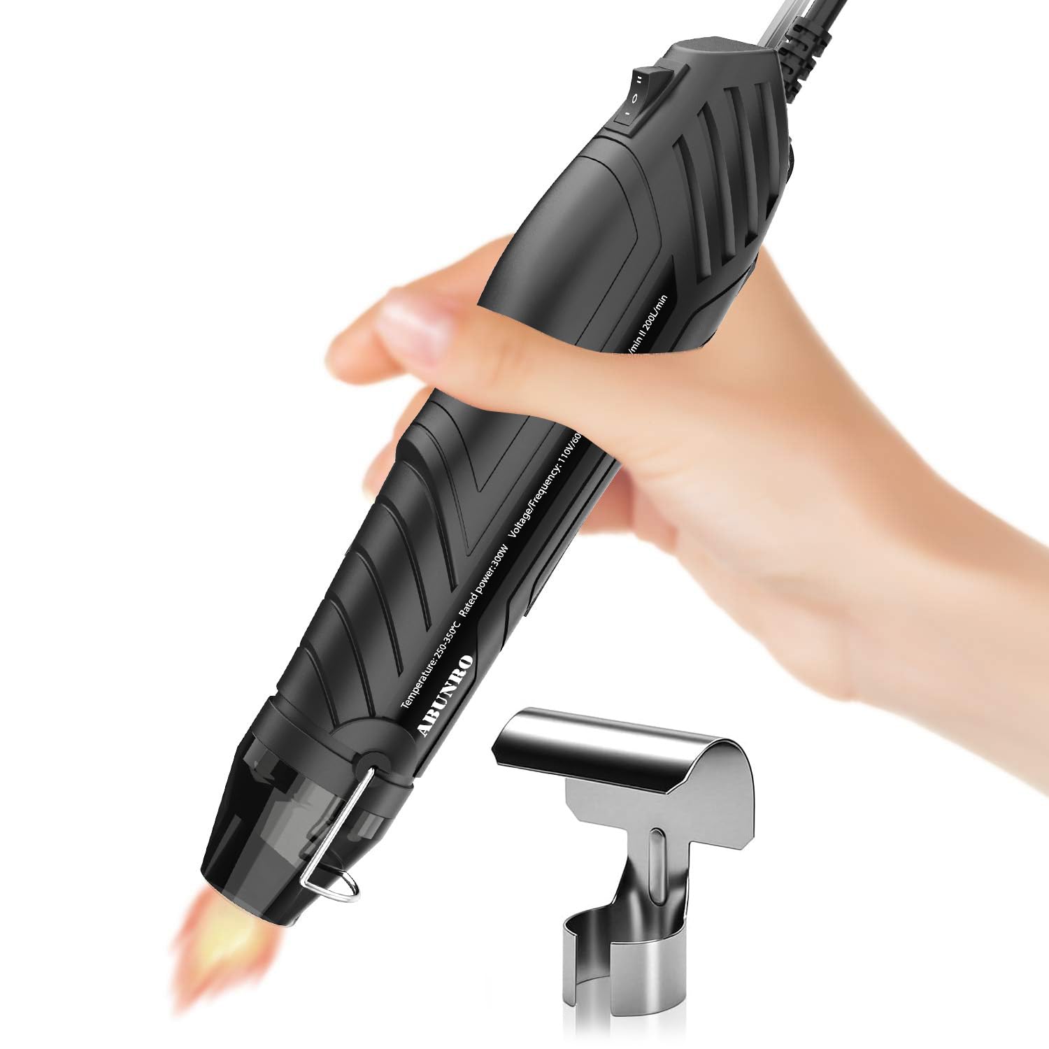 Heat Gun Uptdae Version 110V 300W Mini Handheld Hot Air Gun with 6 6ft Cable Portable Heat Gun