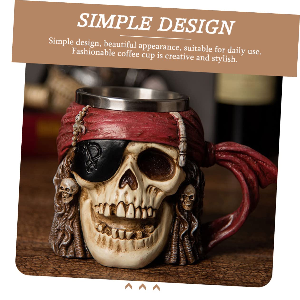 PRETYZOOM 2 Piezas De Copa De Calavera Pirata Vasos De Pinta Taza De Café De Calavera Jarra De Cerveza Esqueleto Taza De Halloween De Cerveza s De Agua De Leche Jarra Pirata
