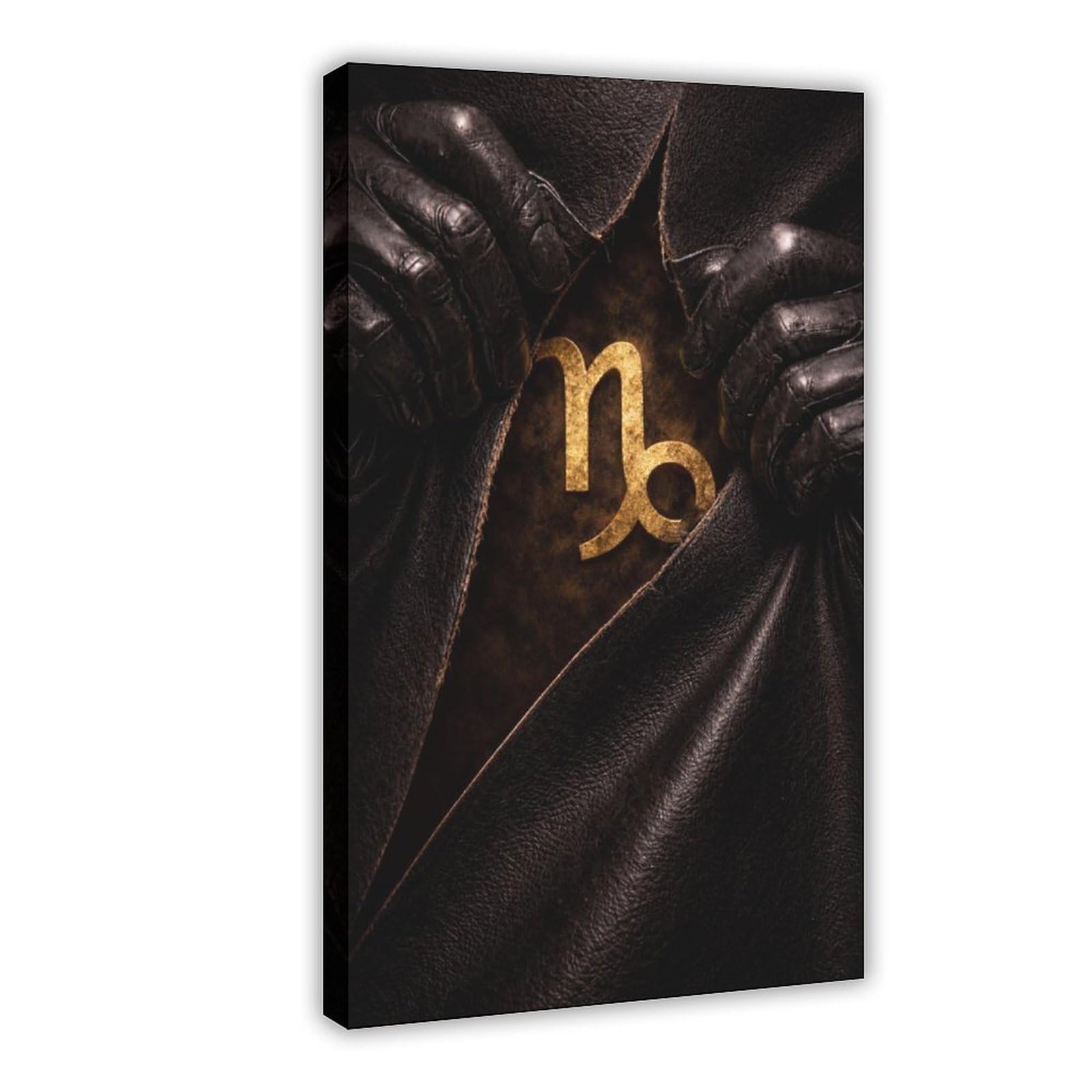 Ywtjax Frame-Style Capricorn Zodiac Poster Canvas Poster For Dorm Room Decor Gift