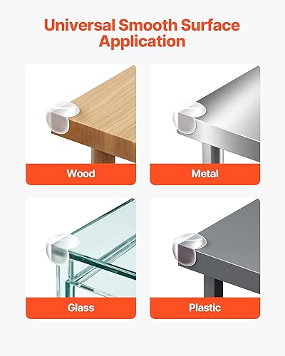 Miniatura 6 de VEVOR Protectores de esquina a prueba de bebés, paquete de 24, fundas protectoras de esquina de mesa transparentes y transparentes para seguridad