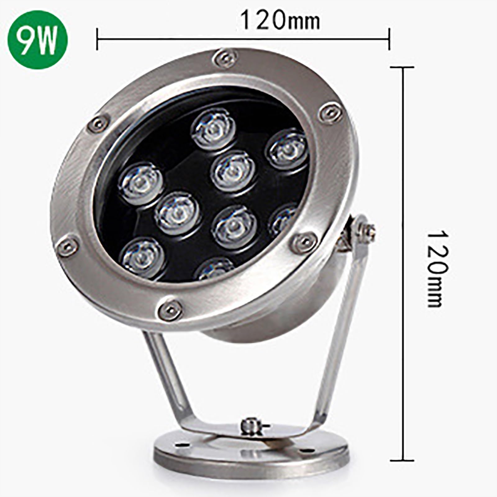 Fontana a LED sommergibile - Luci for piscina, Illuminazione for stagno a bassa tensione 24V, Lampada da paesaggio subacquea in acciaio inossidabile impermeabile IP68(Purple,9W)