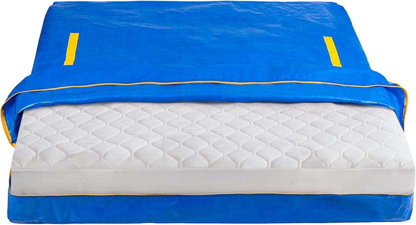 WEIDEBACH® Housse protège matelas robuste pour King-Size 180 x 200cm, sac de rangement pour stockage et transport, housse protection contre odeurs et humidité
