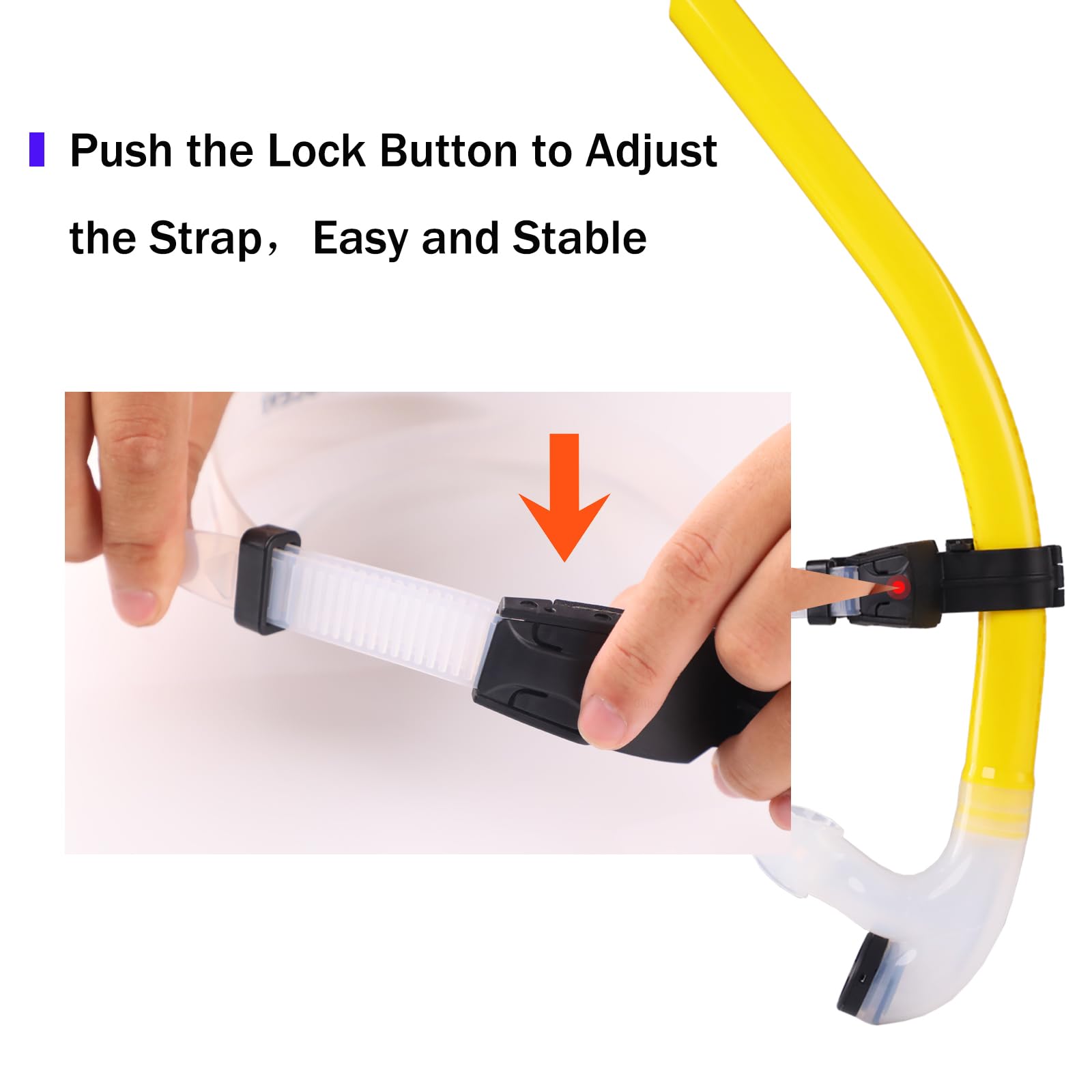 Tuba De Natation Avant - Embout Buccal Silicone - Sangle Réglable - Réduit La Résistance - Pour Entraînement Et Apnée