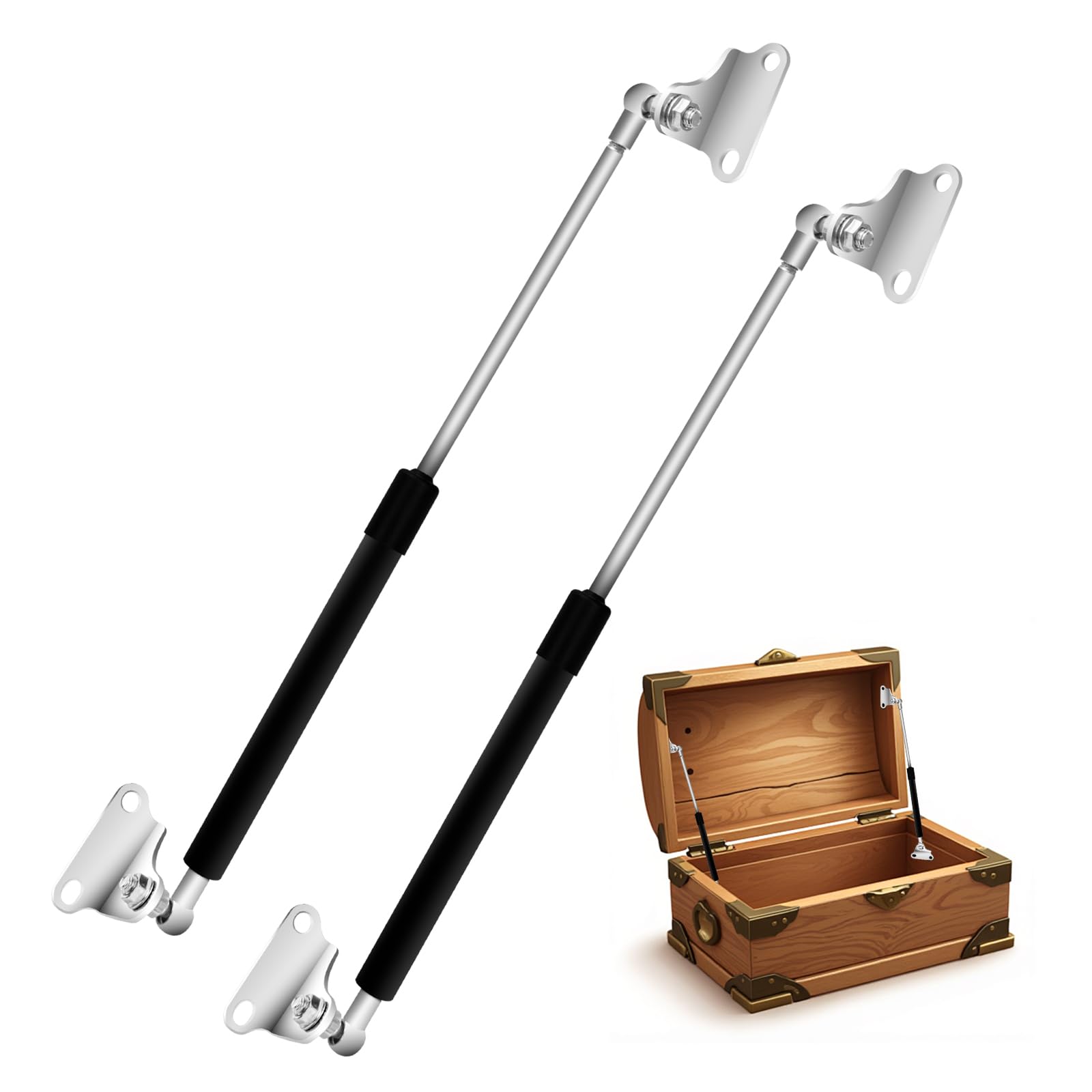 380mm 200N/20kg Amortiguador, Tipo L Pistones a Gas, Con Kit De Instalación, 2 Piezas Para Cajas De Almacenamiento, Tapas, Armarios, Autocaravanas Soporte