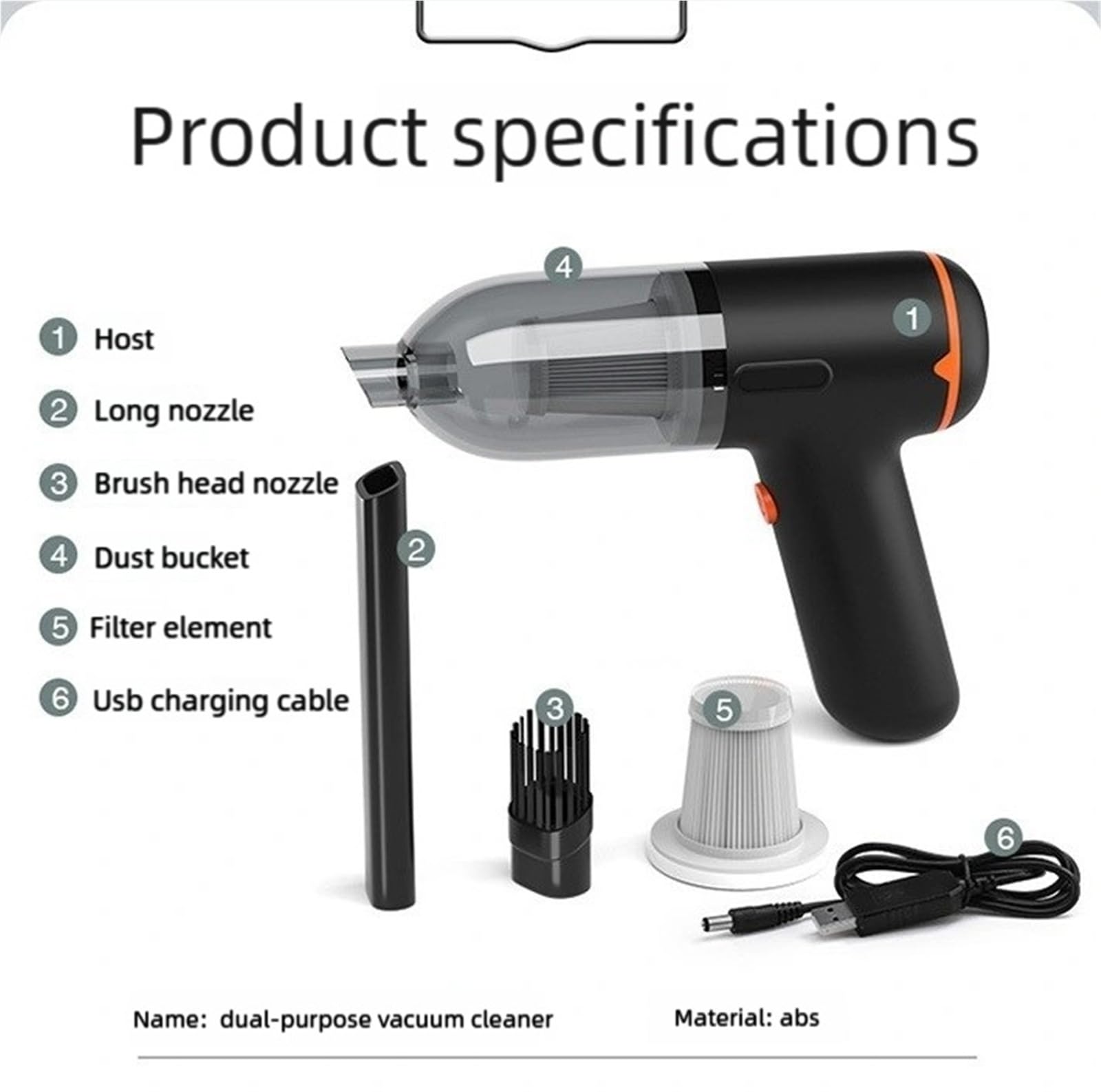 Handheld Car Vacuum Cleaner, Cordless Car Vacuum Cleaner, 9000Pa Vacuum And Air Duster, Rechargeable Portable Mini Hand Held for,Home,Office,Pet Hair(Gray)