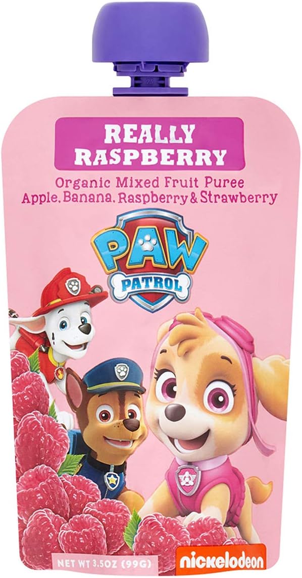 Paw Patrol Really Raspberry Organic Mixed Fruit Squeeze Pouch, 3.5 Ounce (Pack of 10)