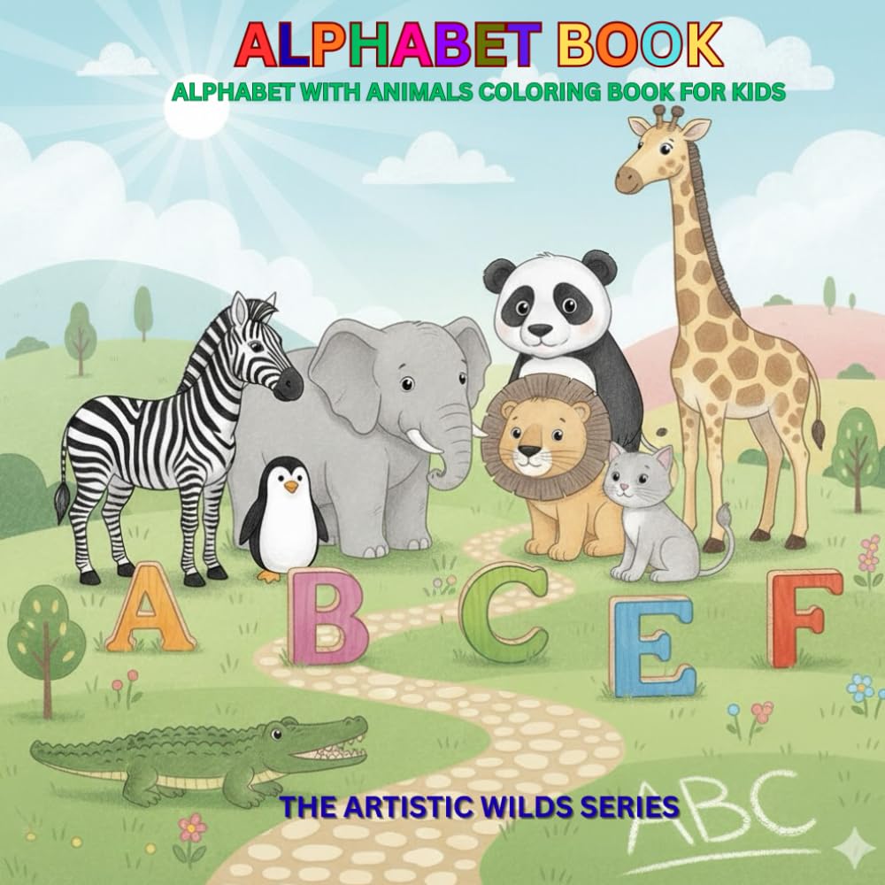 ARTISTIC WILDS SERIES: ALPHABET WITH ANIMALS COLORING BOOK FOR TODDLERS AND KIDS