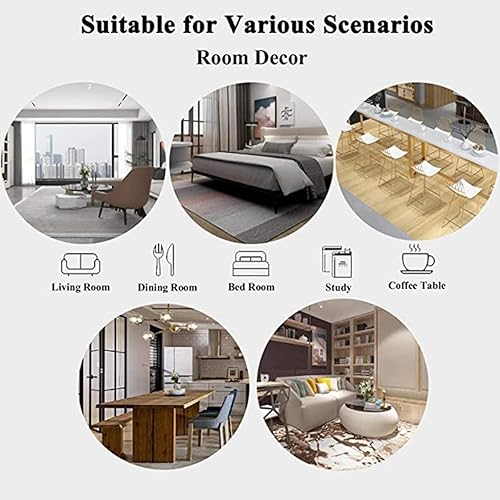 Miniatura 8 de Alfombra moderna con forma geométrica naranja y beige para sala de estar, dormitorio, comedor, alfombra suave Art Deco, alfombra suave para el