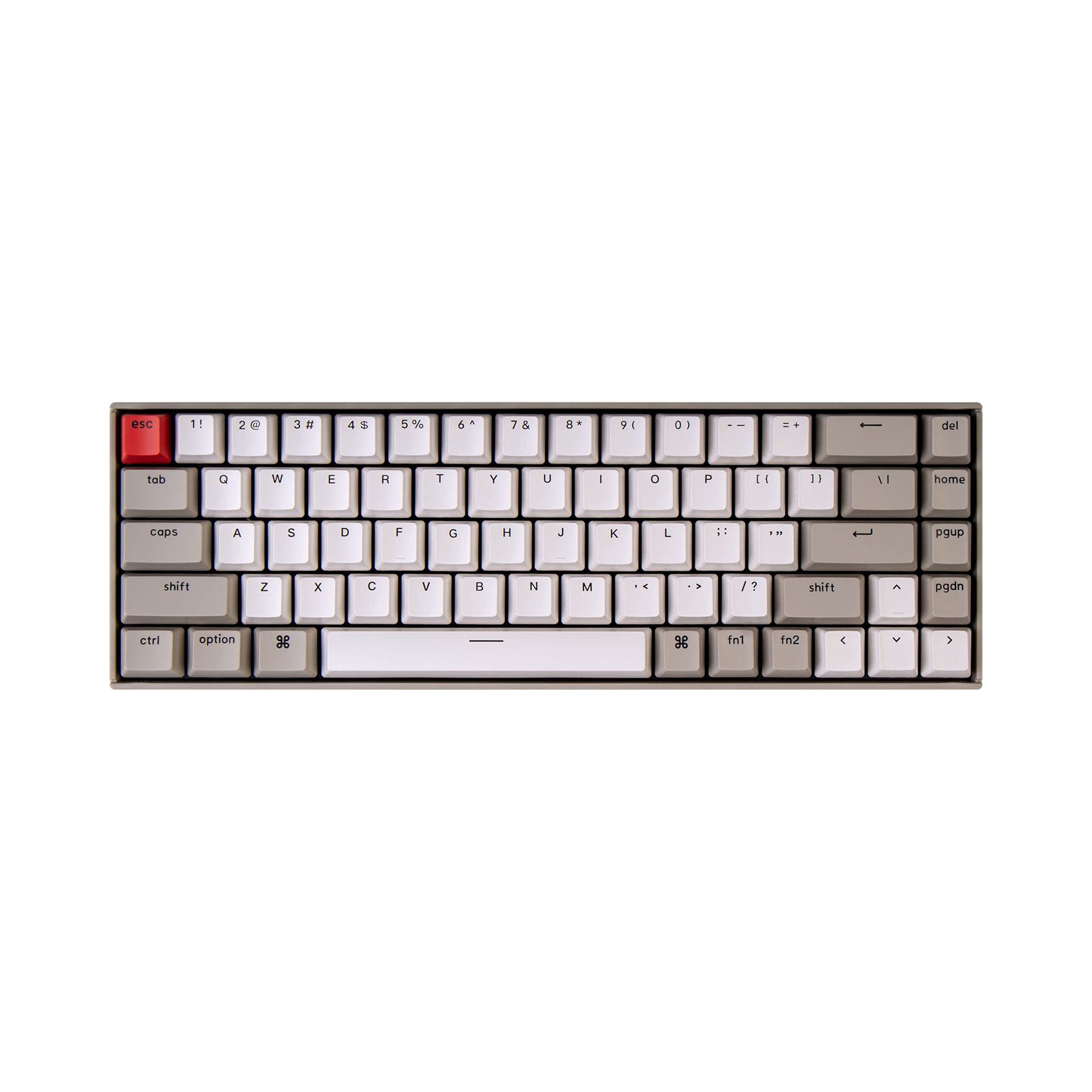 Keychron K6 68-Keys Wireless Mechanical Keyboard for Mac, 65% Compact, Bluetooth, Multitasking, Type-C Wired Gaming Keyboard for Windows Non-Backlit with Keychron Blue Switch