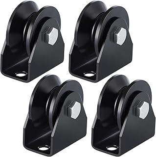 Skelang 4-Pack V Groove Caster 2.5 Inches, Sliding Gate Wheel, Rigid Caster for Rolling Gate and Fence, Sawmill, 772 Lbs Each Load Capacity