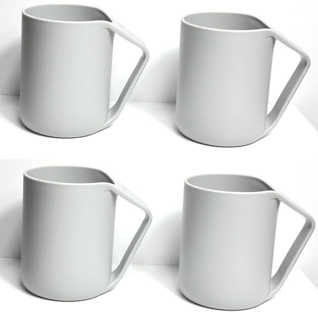 NowCooks Set of 4 Friendly UK/Euro Tested Camping Mugs Good for Adults and Children, Plastic Cup Mug (1)