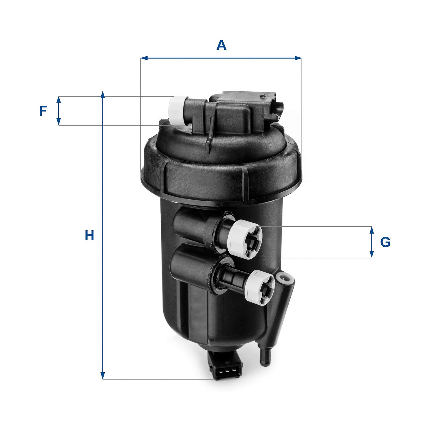 UFI Filters, Filtro Gasoil 55.108.00, Filtro de Combustible Diésel de Recambio, Apto para Coches, Apto para Modelos de Fiat