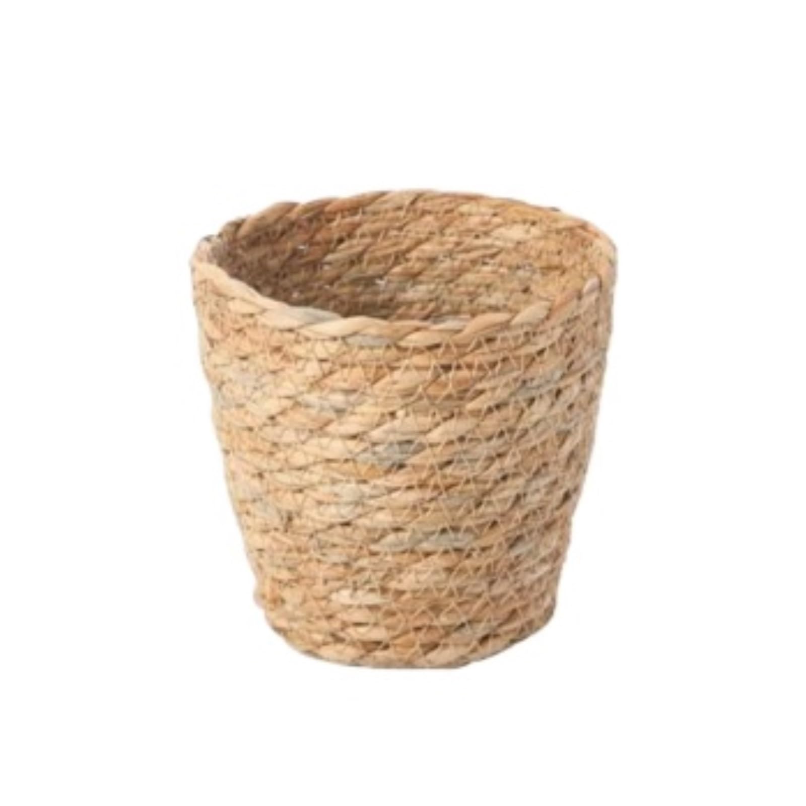 JFNKLFG Woven Plant Pot Woven Flower Basket Pot Rattan Planter Storage Set With Plastic Lining Wicker Vase Container(L)