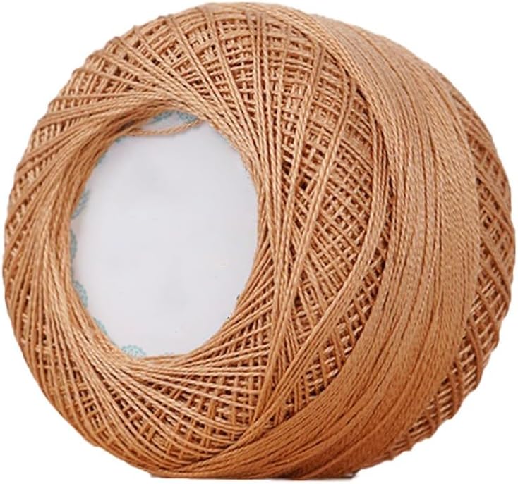 5 Rolls Size 8 Cotton Yarn for Crocheting 2-Ply 0.8mm Lace Thread 45g(38)