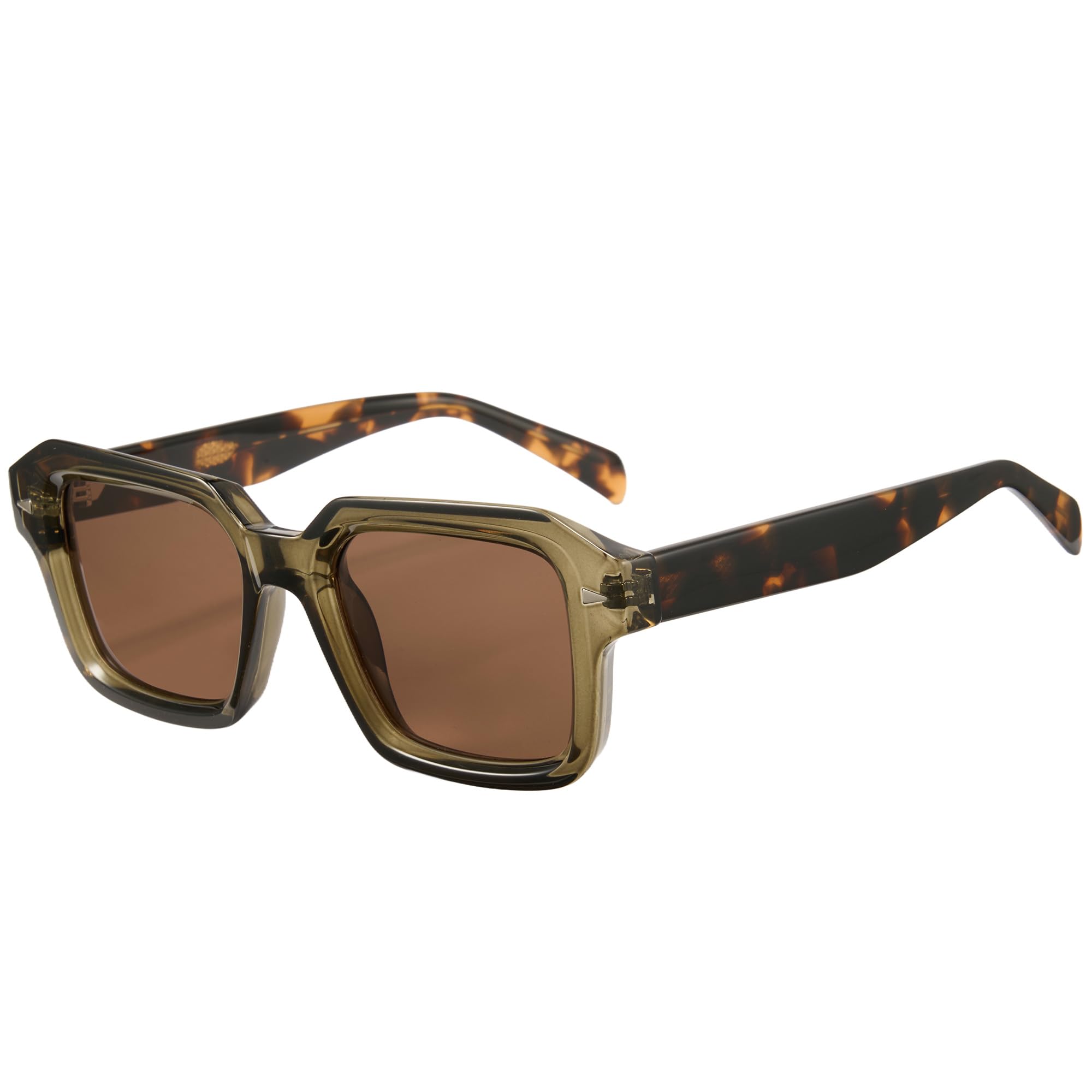 Cyxus Occhiali da sole oversize uomo donna retrò polarizzati occhiali da sole outdoor UV 400 per guida pesca viaggi P1580, marrone, sovradimensionato
