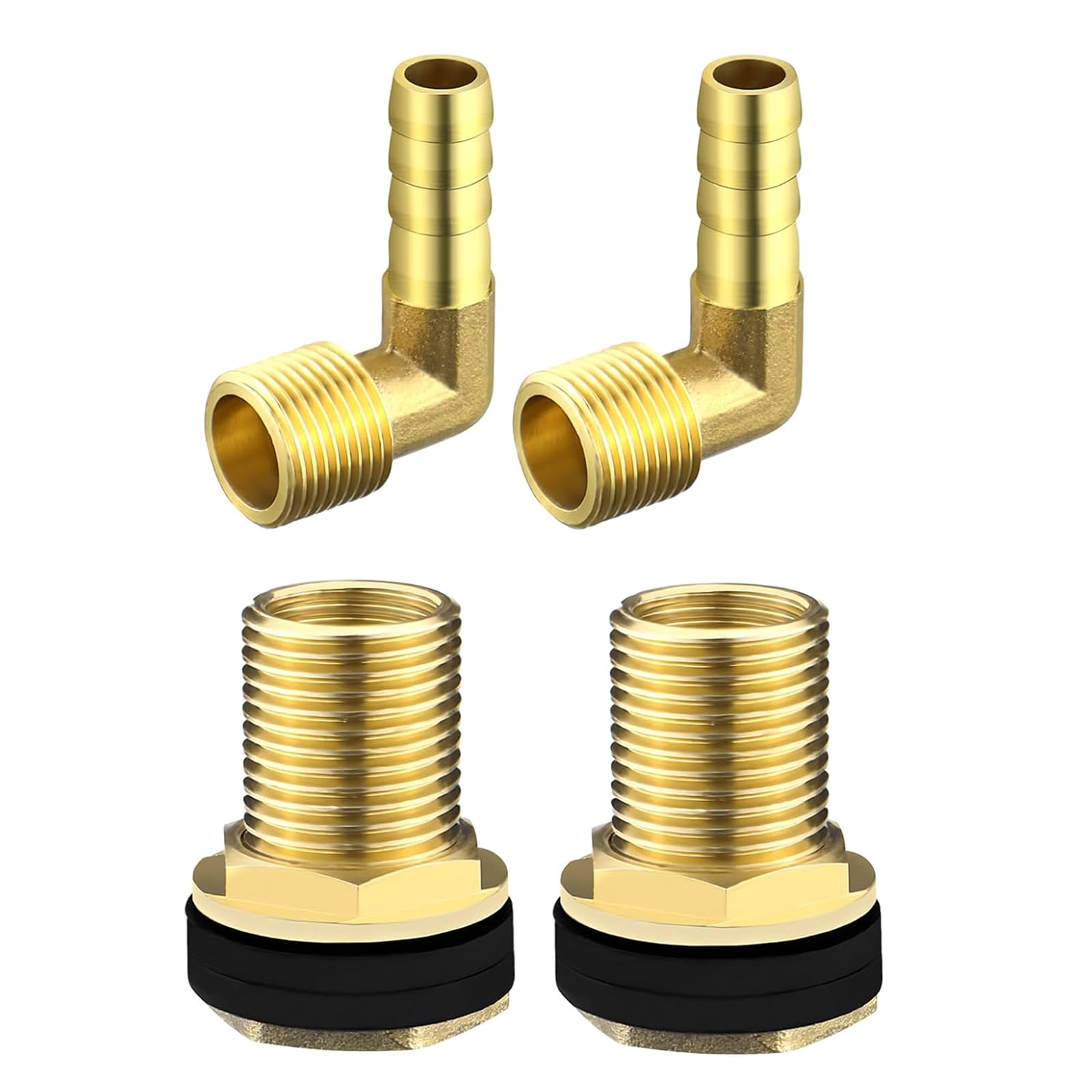 Fahoujs Upgrades Brass Tanks Connector Set Water Tanks Fitting Multipurpose Water Tanks Fitting For Water Butt & Irrigation Systems