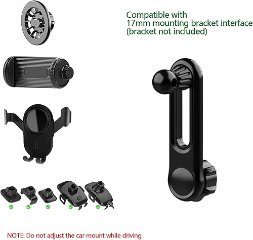 Miniatura 5 de Brazo de extensión de montaje en bola de 0.67 pulgadas, longitud ajustable de 2.04 pulgadas, extensor giratorio de 360 grados, extensor de bola