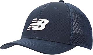 New Balance Adult Unisex 6 Panel Lightweight Adjustable Stretch Running Workout Trucker Hat