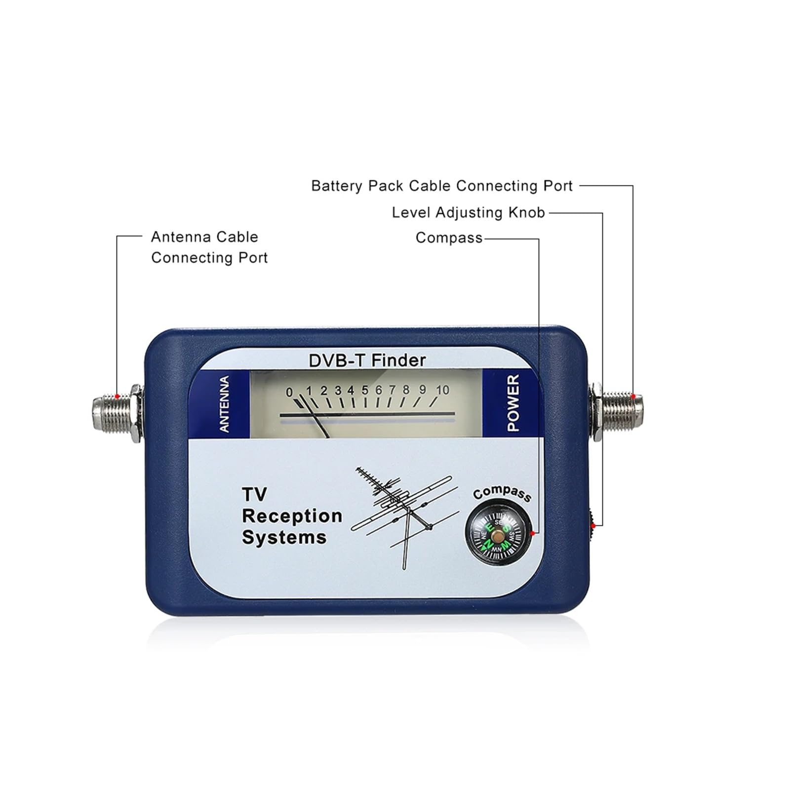 DVB-T Antenna TV digitale Finder Misuratore di segnale terrestre Puntatore Ricevitore satellitare Alta sensibilità