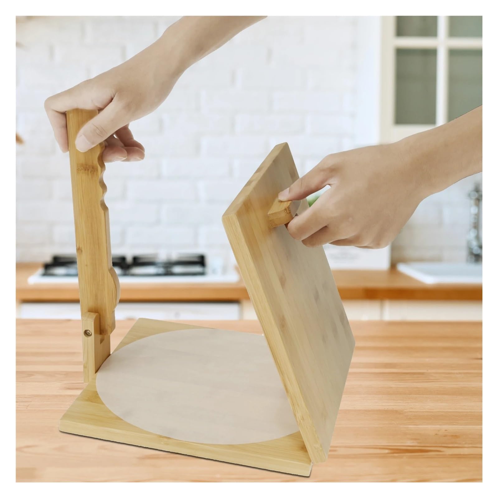 Pressa For Tortillas Manuale, Macchina For Tortillas Quadrata Con Mattarello, Strumento Girevole For Pressare L'impasto Della Tortilla Messicana