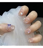 Handmade Press On Nails, Luxury & Custom Fake Nails 3D Handmade Reusable UV Finished False Nails,...