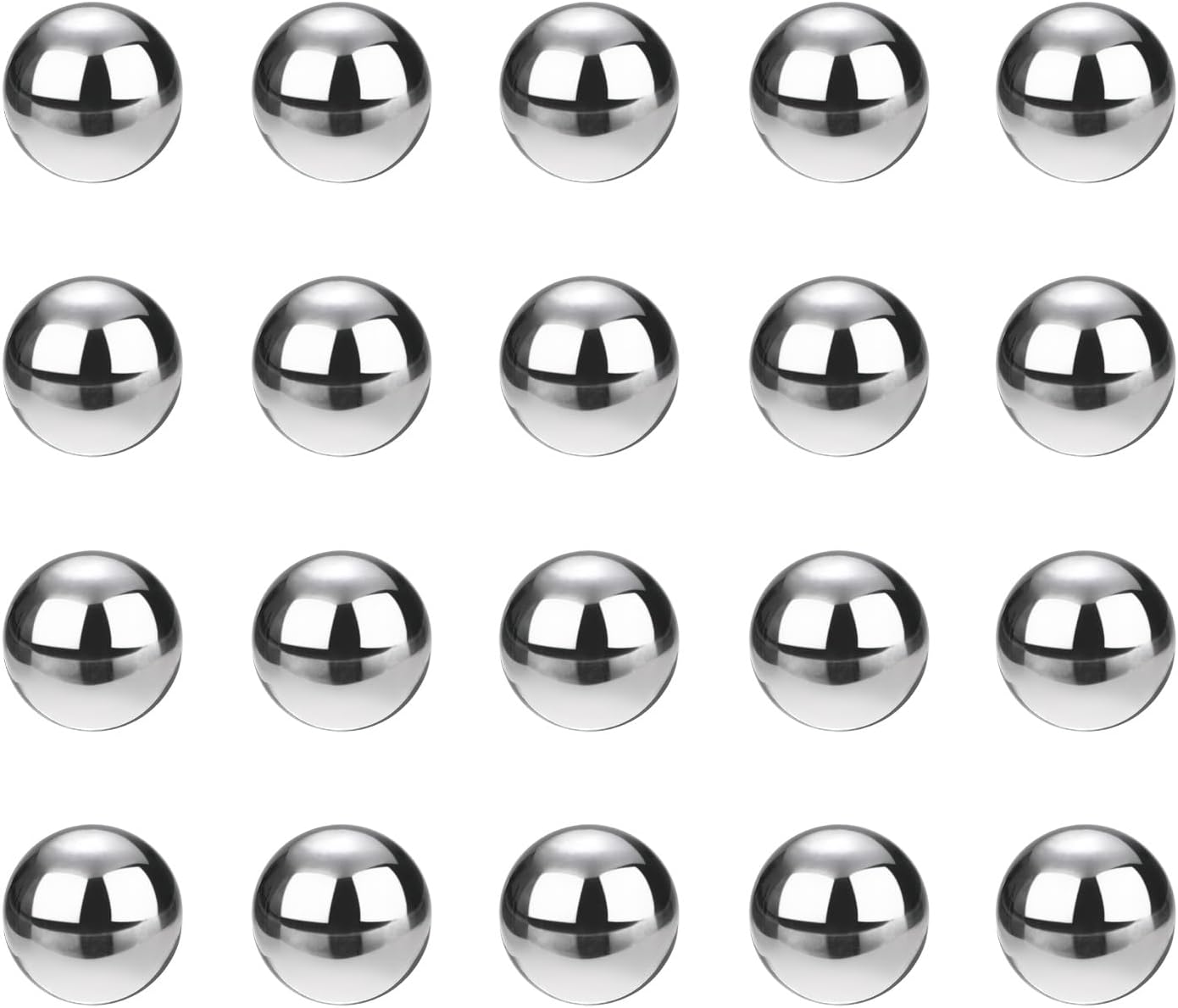 uxcell 20Pcs Precision Balls 15mm Diameter G200 Solid 304 Stainless Steel Bearing Balls for Ball Bearing, Machinery, Automotive, and DIY