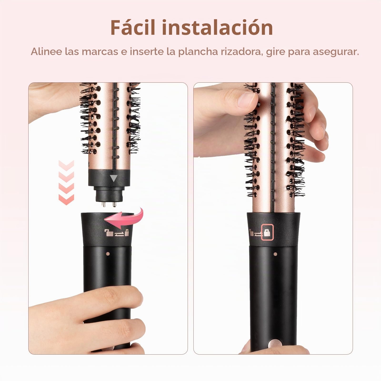 Carehabi Rizador Pelo Ondas, Tenacillas para Rizar el Pelo 5 en 1 con 5 Cabezales Intercambiables, LCD, 4 Temperaturas 160-230 °C, Calentamiento 10 s, Revestimiento Cerámico, 100-240 V
